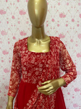 Red drape anarkali - kasumi.in